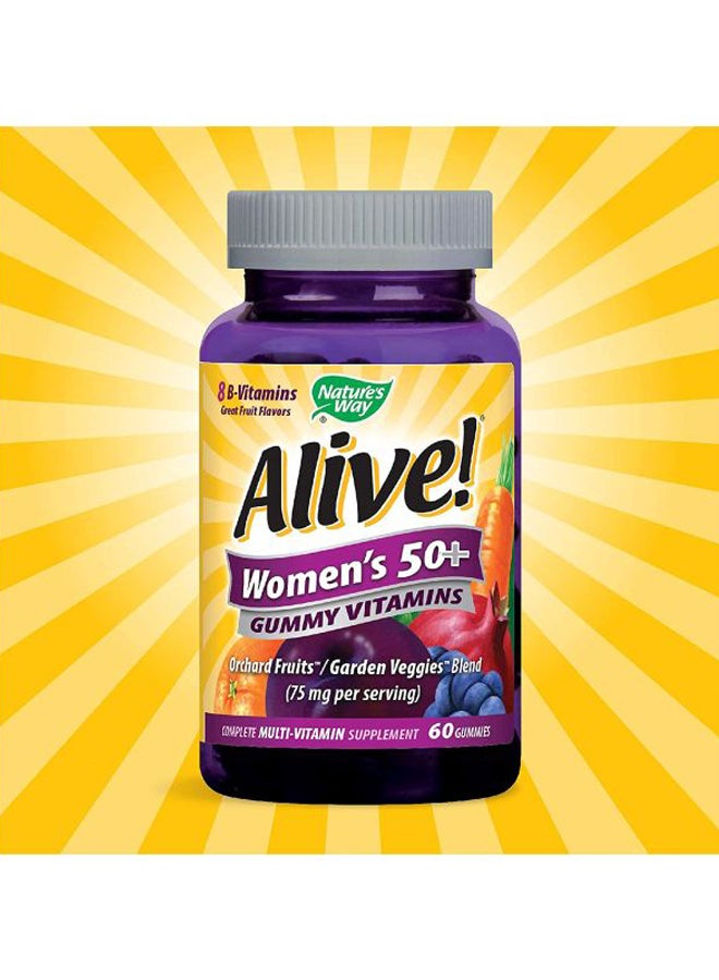 Nature's Way Pack Of 3 Alive Women's 50+ Multi-Vitamin Supplement - 60 Gummies - Image 2