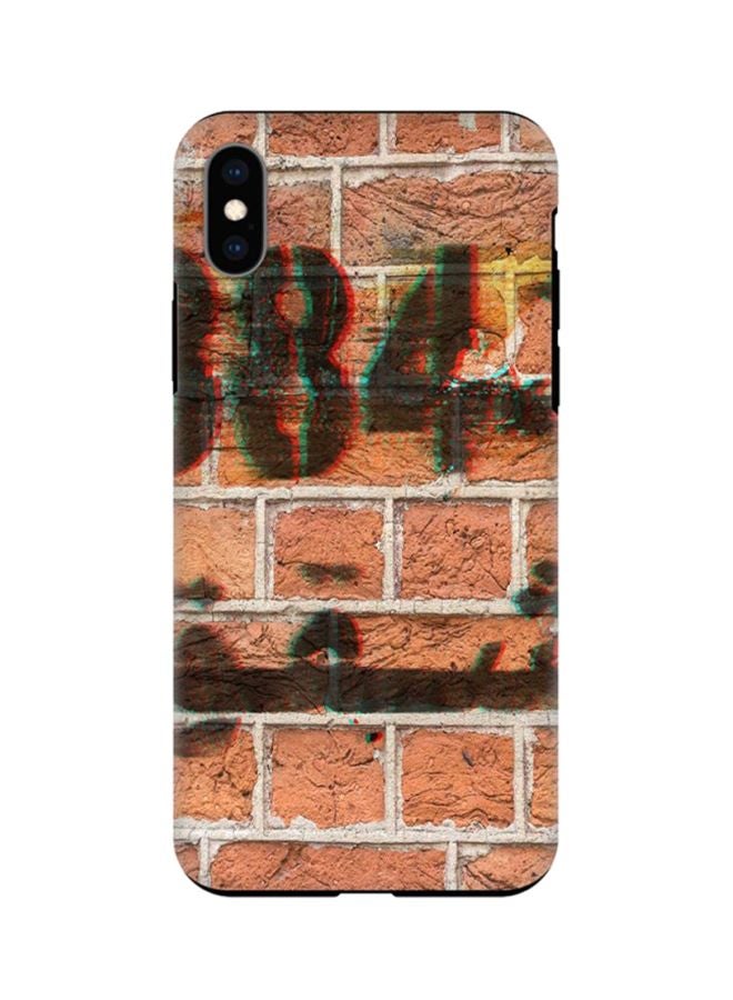 Stylizedd Printed Case Cover For Apple iPhone XS Max Orange/White - Image 1