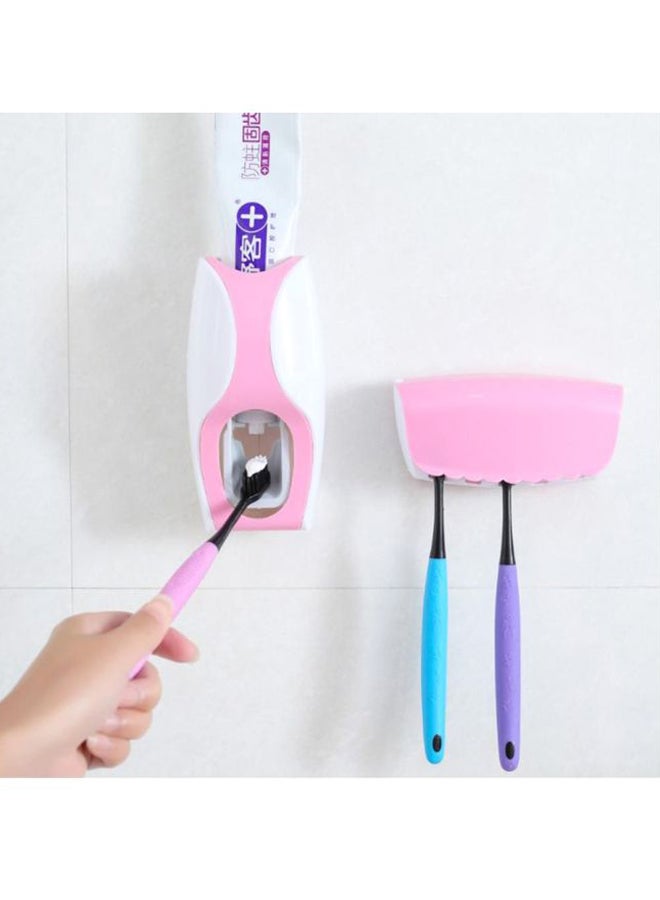 CYTHERIA Automatic Toothpaste Extruder and Holder Kit Pink/White - Image 2