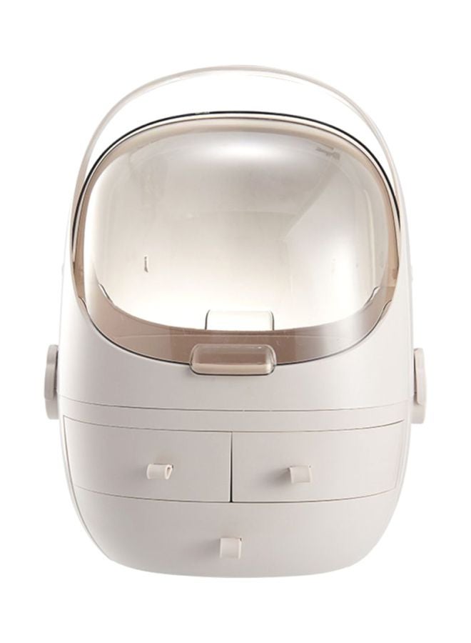 CYTHERIA Dust-Proof Cosmetics Receipt Box Beige/Brown 31.5 X 31.5 X 40.5cm  - Image 1