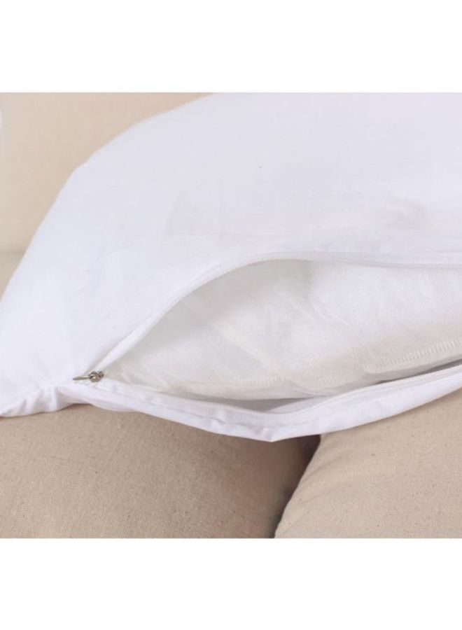 REGAL IN HOUSE Flower Printed Decorative Throw Pillow White/Pink/Green 45x45cm  - Image 2
