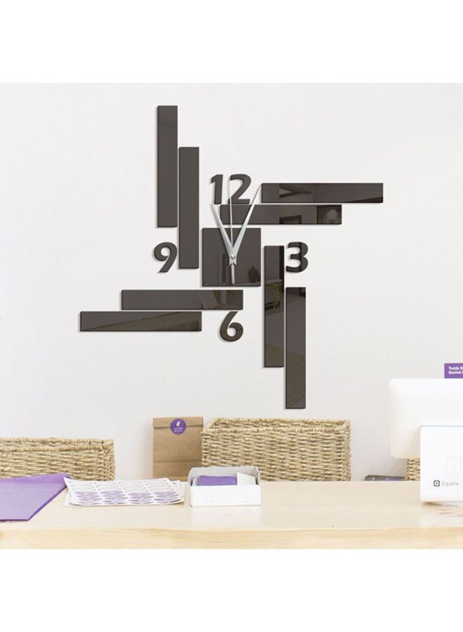 شاربدو ساعة حائط بتصميم فني أسود 30 x 30سم - Image 2