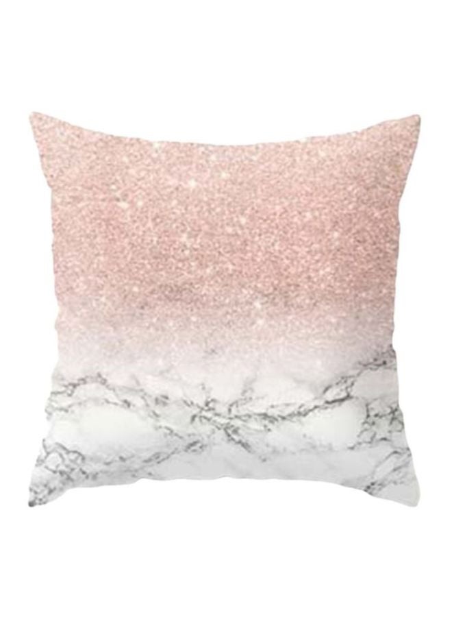 Bluelans Geometric Marble Texture Pattern Throw Pillow Case Cushion Cover Pink/White 45 x 45cm 