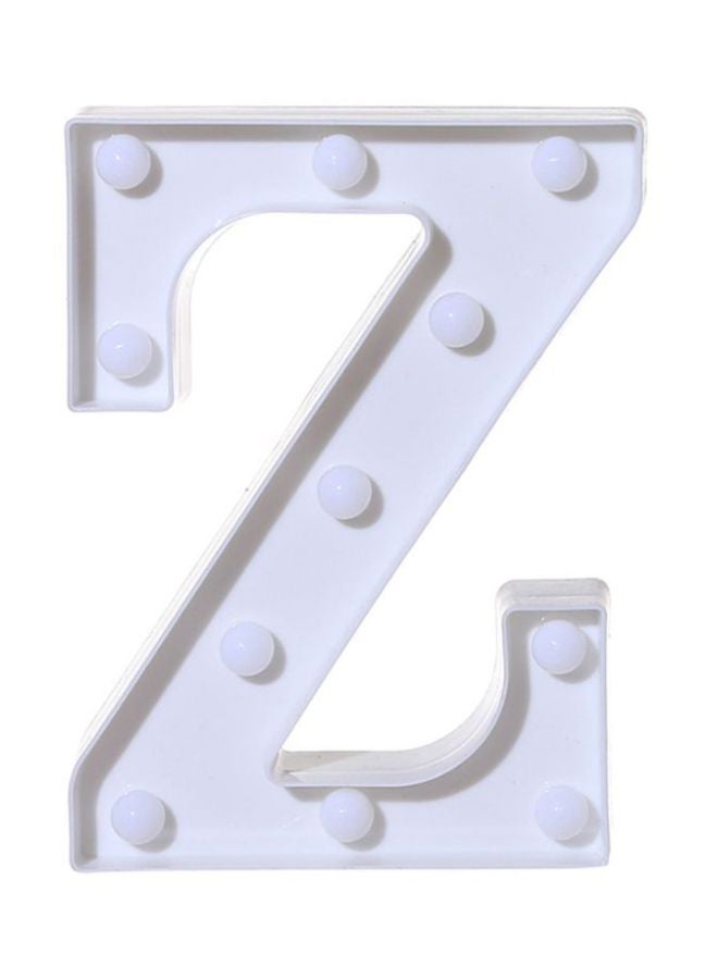 فوبيري مصباح LED للزينة بتصميم حرف "Z" أبيض 22X18X4.5سم  - Image 1