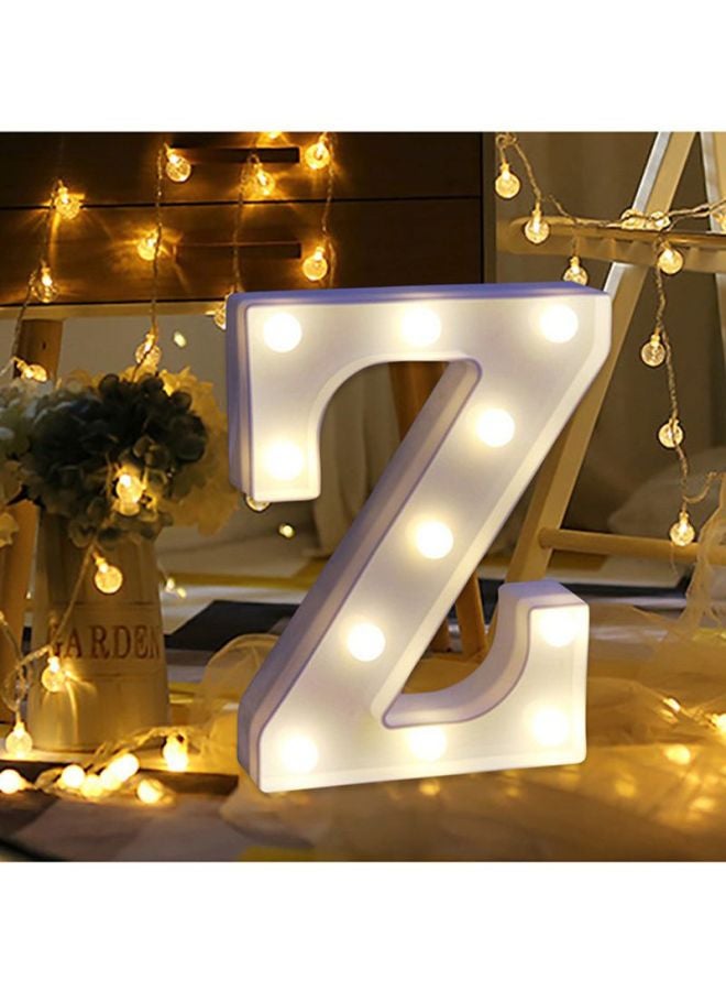 فوبيري مصباح LED للزينة بتصميم حرف "Z" أبيض 22X18X4.5سم  - Image 2