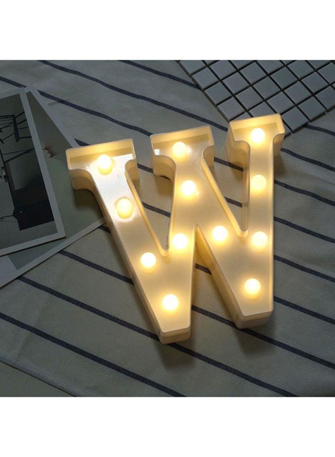 فوبيري ضوء LED بشكل حرف الأبجدية W أبيض - Image 2
