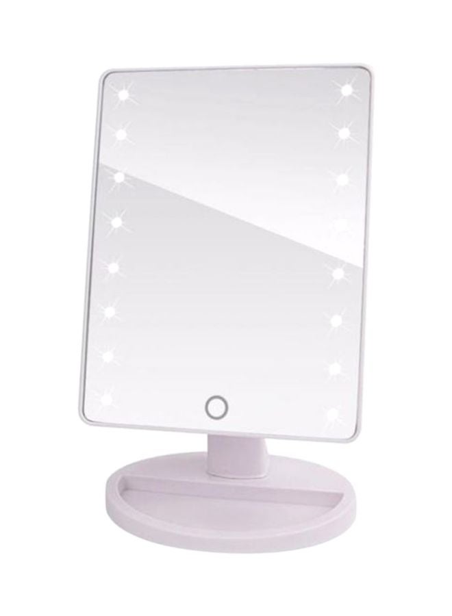 Generic Rotatable LED Light Mirror White 22 x 17cm  - Image 1