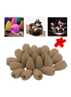 OUTAD 40-Piece Bullet Backflow Sandalwood Tower Incenses Brown  - Image 4