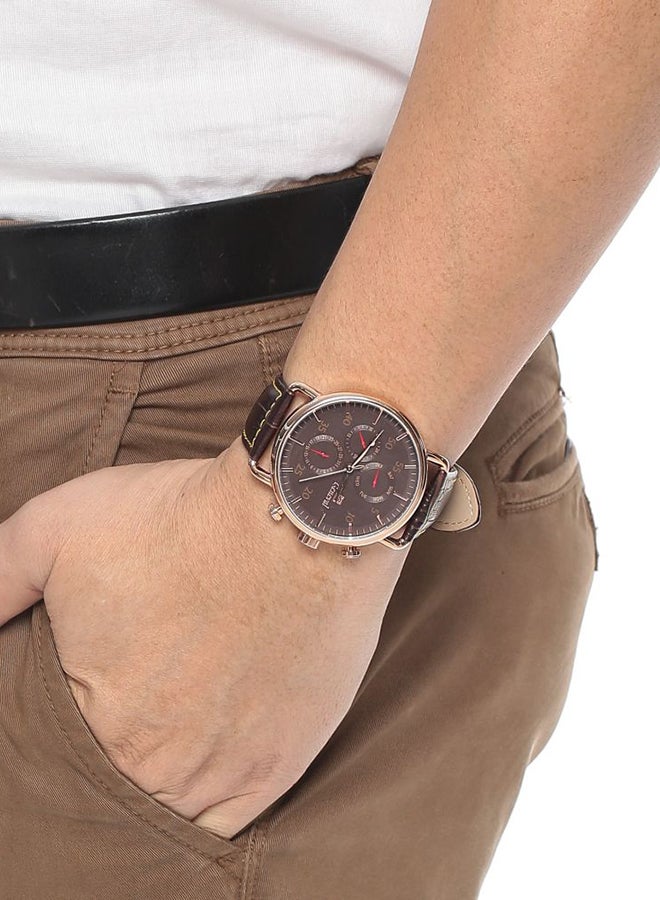 Geneval of Switzerland Men's Analog Watch GL1515ROO - 40 mm - Brown  - Image 5