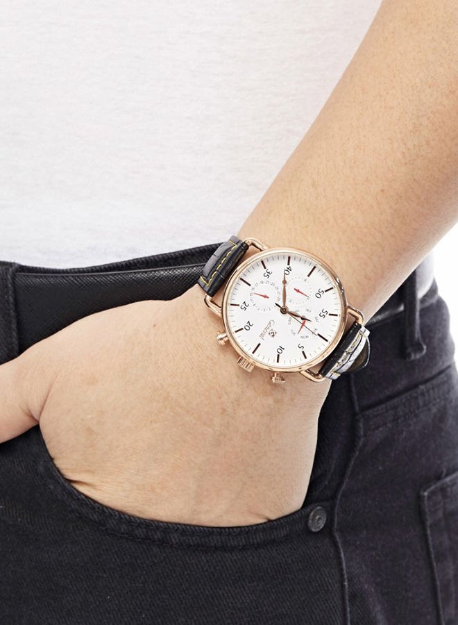 Geneval of Switzerland Men's Analog Watch GL1515RWB - 40 mm - Black - Image 5