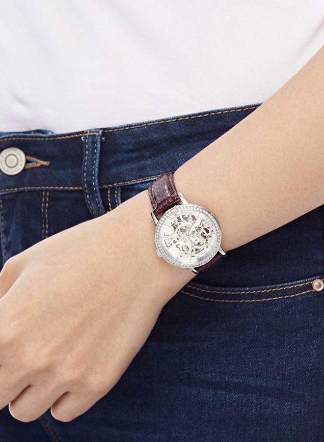 Geneval of Switzerland Women's Leather Analog Watch GLAS1712WWV  - Image 4