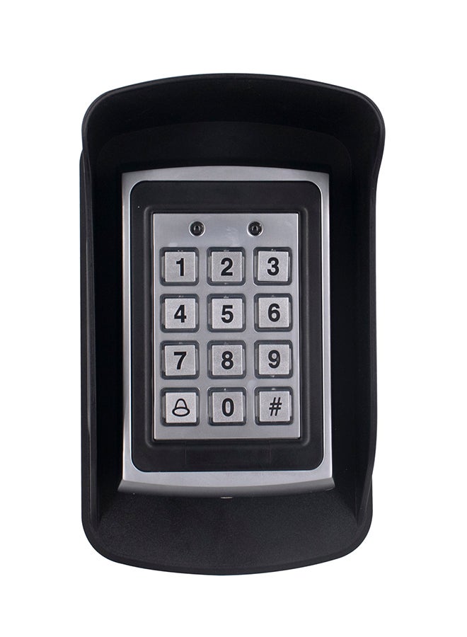 RFID Metal Access Control Card Reader Keypad Black 15x9x10.5cm - Image 1