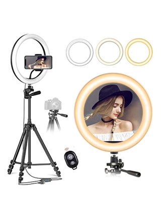 Dimmable LED Ring Light With Tripod Stand Multicolour - v1601392056/N39938593A_1