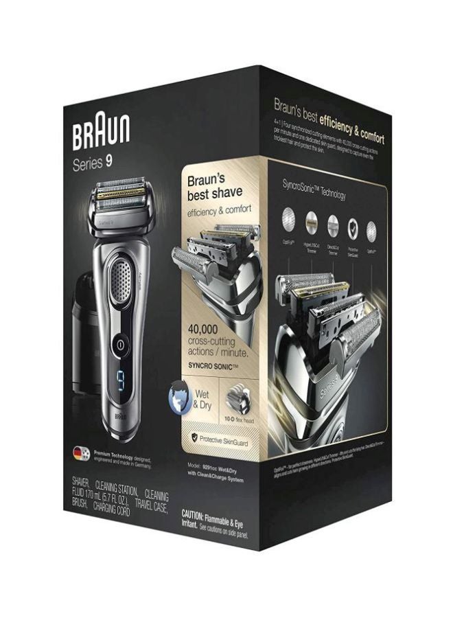 براون ماكينة حلاقة سيريز 9 للحلاقة الجافة والرطبة أسود/ فضي 1.35كيلوجرام - Image 5