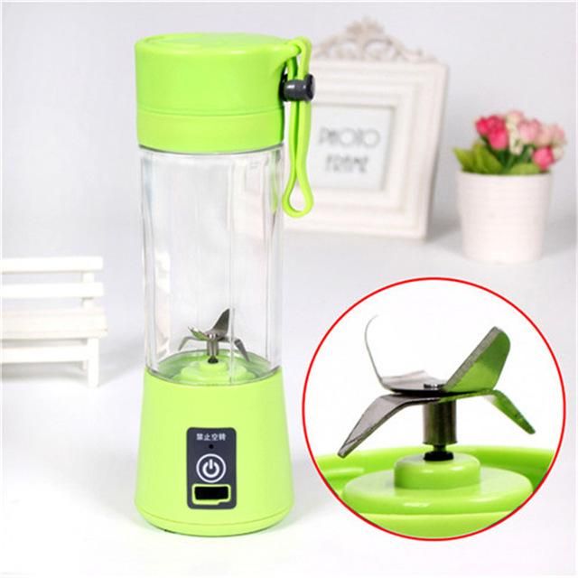 خلاط عصير متعدد الوظائف مزود بمنفذ USB 380 ml 0 W PT-1209 شفاف / أخضر - Image 2