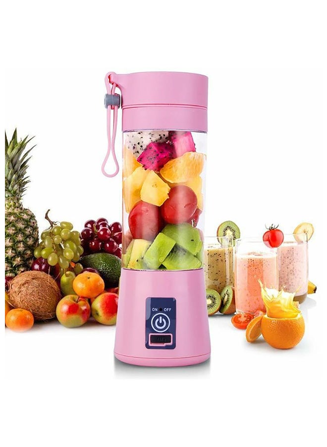 Generic - USB Juice Blender Multi-functional 380.0 ml 0.0 W PT-1208 Pink/Clear - Image 1