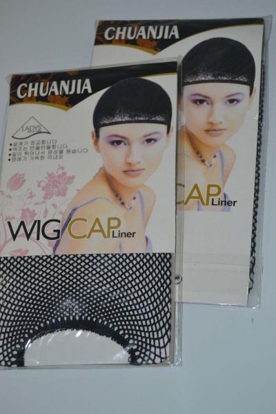 Stretchable Weaving Cap Mesh Wig Black - Image 2