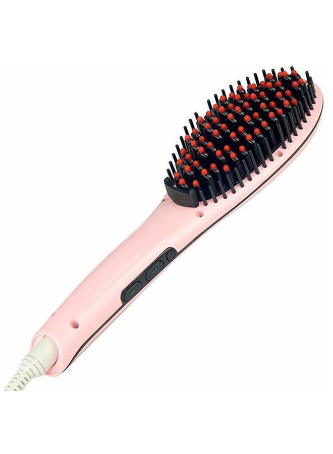 Fast Hair Straightener Brush Pink/Black/White 420grams