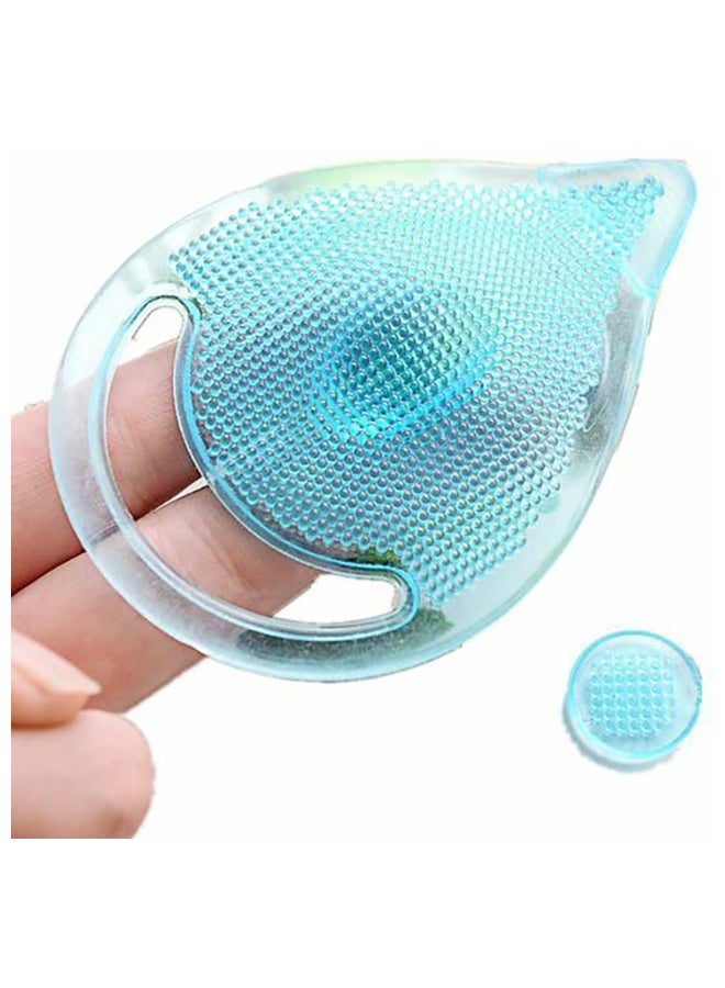 Face Washing Blackhead Remover Gel Pad Brush Blue 8×6cm - Image 1