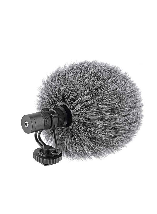 PowerDewise - Unidirectional On-Camera Microphone For DSLR Cameras And Phones MSTPD01 Black - Image 1