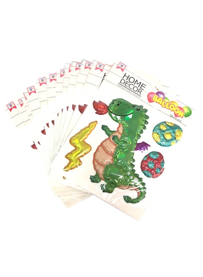 12-Piece Wall Décor Balloon Sticker Multicolour - Image 1