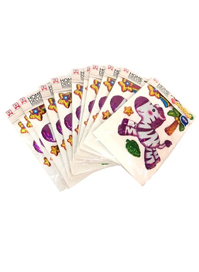 12-Piece Wall Décor Balloon Sticker Multicolour - Image 1