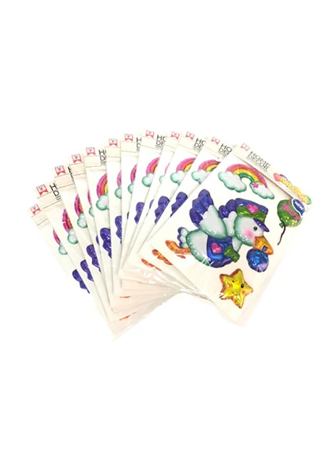 12-Piece Wall Décor Balloon Sticker Multicolour - Image 1