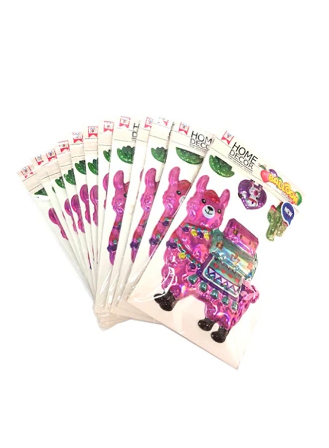 12-Piece Wall Décor Balloon Sticker Multicolour - Image 1