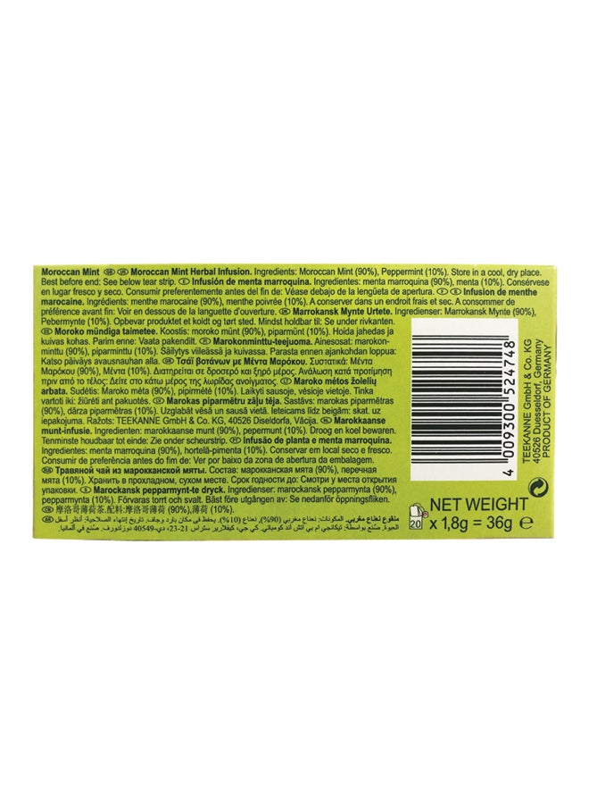 Teekanne - Pleasant And Refreshing Moroccan Mint Herbal Infusion Tea 20 Bags 36grams - Image 1
