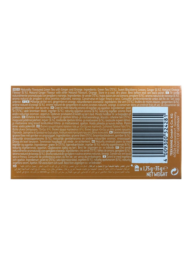 Teekanne - Ginger & Orange Flavored Green Tea 20 Bags 35grams - Image 1