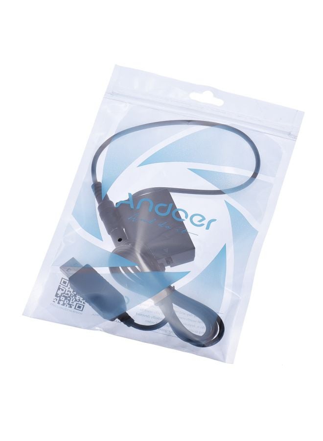 ANDOER DR-E8 Dummy Battery With DC Power Bank USB Adapter For Canon Cameras Black  - Image 5