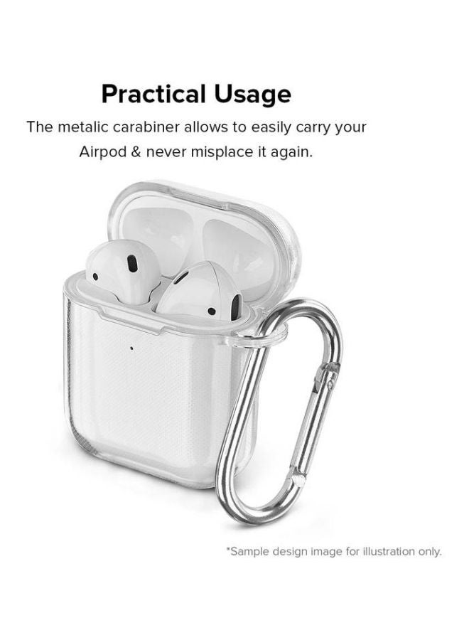 Stylizedd Classic Clear Series Fashion Icon Printed Case Cover For Apple AirPods 2/1 Clear/Black/Brown  - Image 3