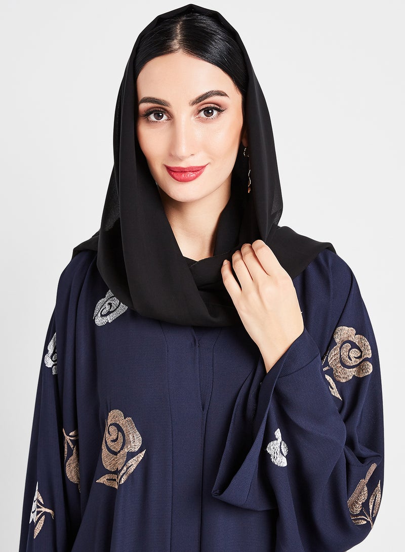 بوسني عباية مطرزة كحلي - Image 3