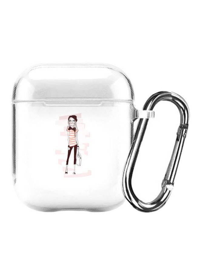 Stylizedd Classic Series Style Queen Printed Case Cover For Apple AirPods 2/1 Clear/Pink/Brown  - Image 1