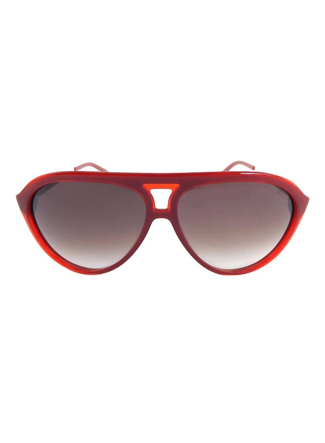 LACOSTE - Women's Aviator Sunglasses Deep Red With Metal Accents - Lens Size: 59 mm - Image 1