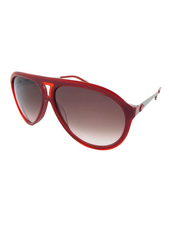 LACOSTE - Women's Aviator Sunglasses Deep Red With Metal Accents - Lens Size: 59 mm - Image 1