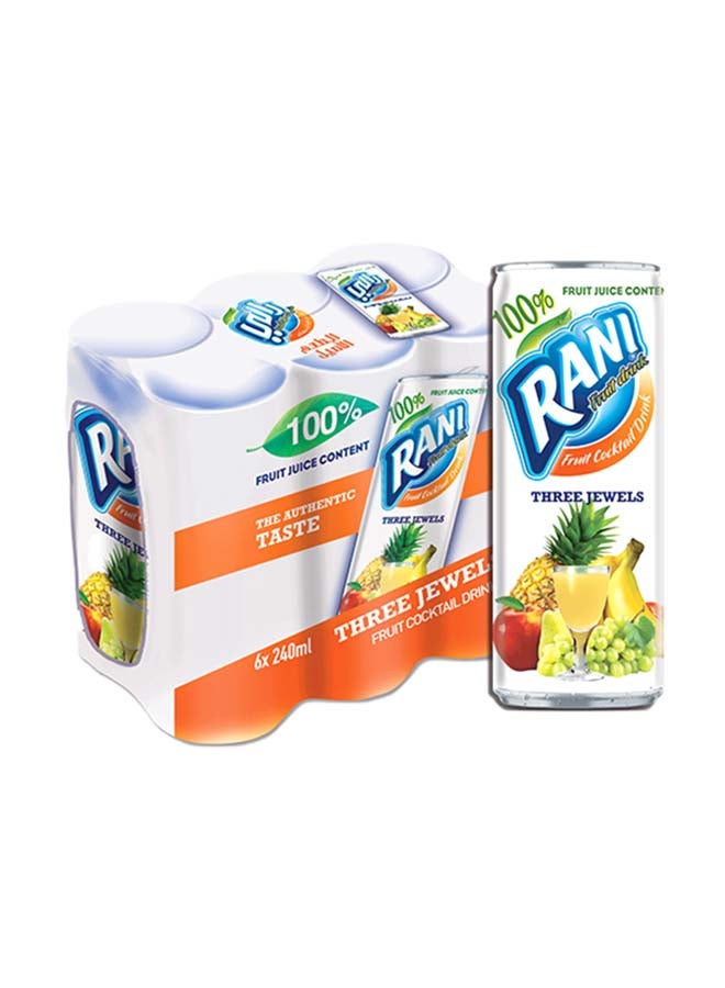 راني عصير كوكتيل من 3 فواكه طازجة 240ملليلتر عبوة من 6 قطع - Image 2