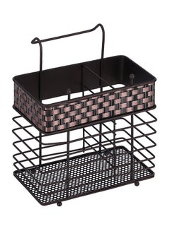 DELCASA Square Shape Cutlery Rack Black/Brown 15cm  - Image 1