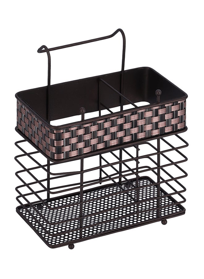 DELCASA Square Shape Cutlery Rack Black/Brown 15cm  - Image 1