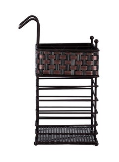 DELCASA Square Shape Cutlery Rack Black/Brown 15cm  - Image 3