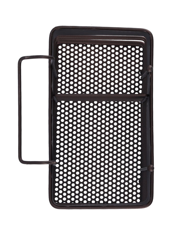 DELCASA Square Shape Cutlery Rack Black/Brown 15cm  - Image 4