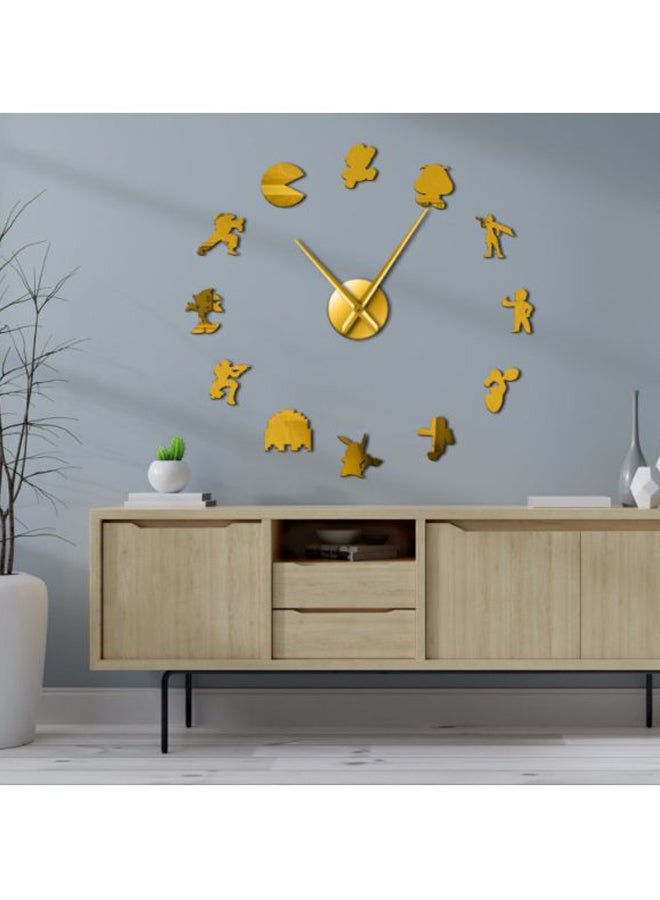 Beauenty Video Game Character Themed Wall Clock Gold 15x10x4.5cm - Image 2