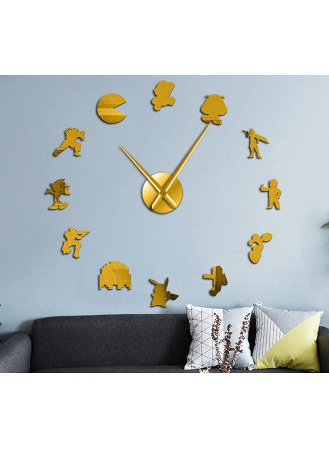 Beauenty Video Game Character Themed Wall Clock Gold 15x10x4.5cm - Image 3