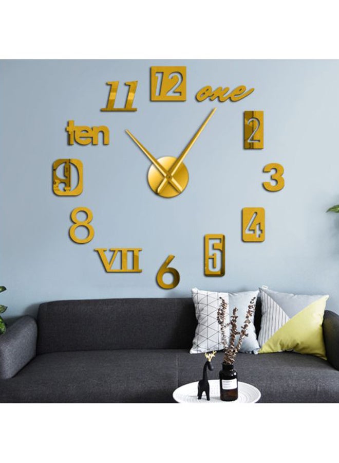 بيوينتي ساعة حائط بتصميم رقمي ذهبي 15x10x4.5سم - Image 2