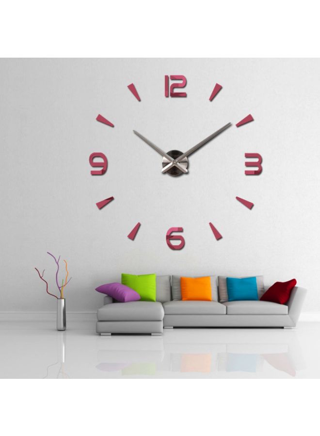 Beauenty Digital Triangle Pattern Art Wall Clock Red 15x10x4.5cm - Image 2