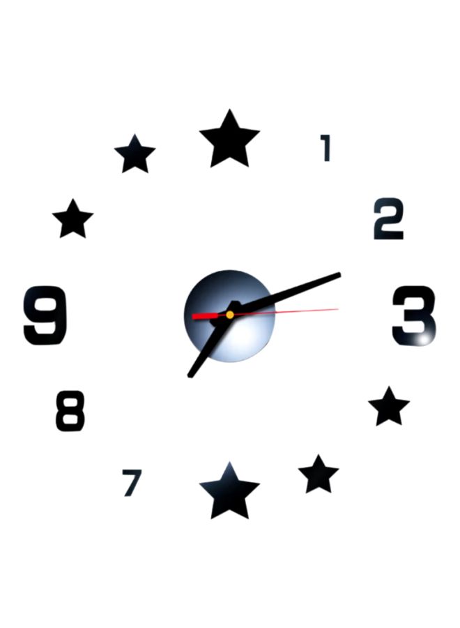 Beauenty Star Themed Wall Clock Black 14x10x4cm - Image 1