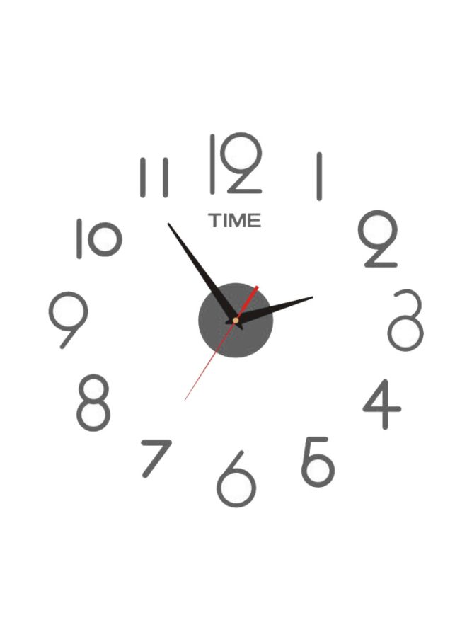 بيوينتي ملصق ساعة حائط من الأكريليك يمكن تركيبه ذاتياً رمادي 15x10x4سم - Image 1