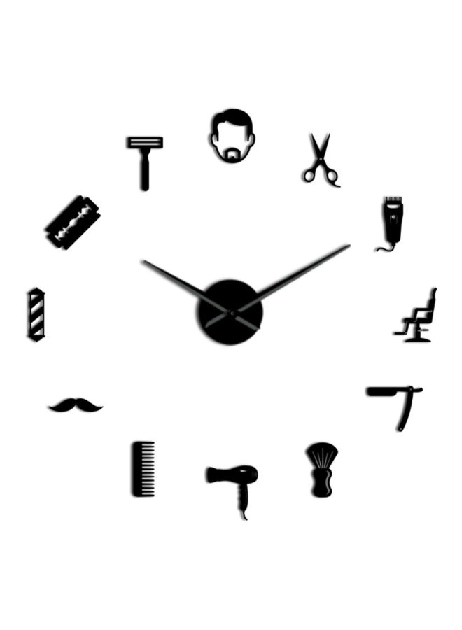 Beauenty Haircut Tools Printed Wall Clock Black 15x10x4.5cm - Image 1