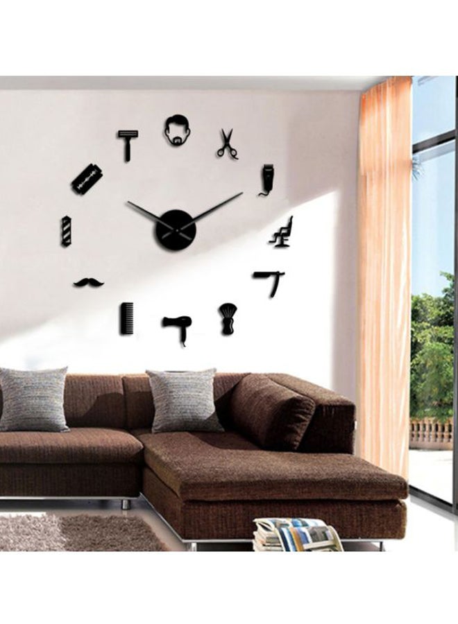 Beauenty Haircut Tools Printed Wall Clock Black 15x10x4.5cm - Image 2