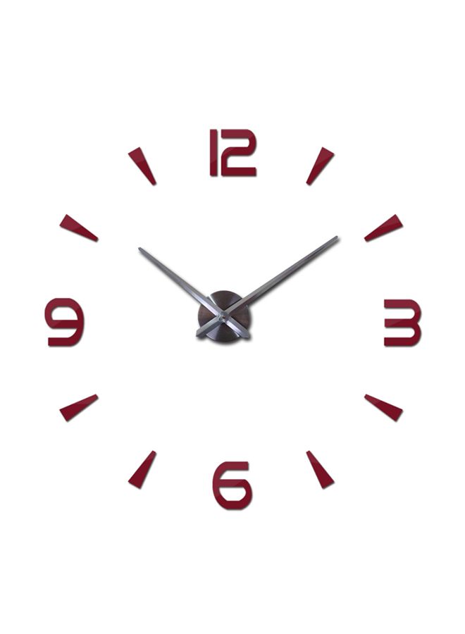 Beauenty Digital Triangle Pattern Art Wall Clock Red 15x10x4.5cm - Image 1